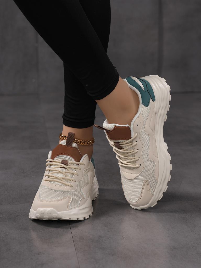 Women's Walking Shoes Soft Bottom Non-slip Mom Sneakers Breathable Net Shoes Fashion Casual Single Shoes