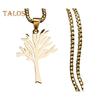 Unisex halskjede anheng Tree of Life Pure Color Titanium Stål Polert Individuelle Kvinner Menn Hals Smykker Club Party Halskjede