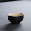 Japanese Style Black One Pot Four Cups Coarse Ceramic Travel Bag Tea Set with Handle Dry Brewing Plate Gift