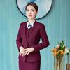 Teroman Women's New Chinese Style Wine Red 6-Piece Professional Suit