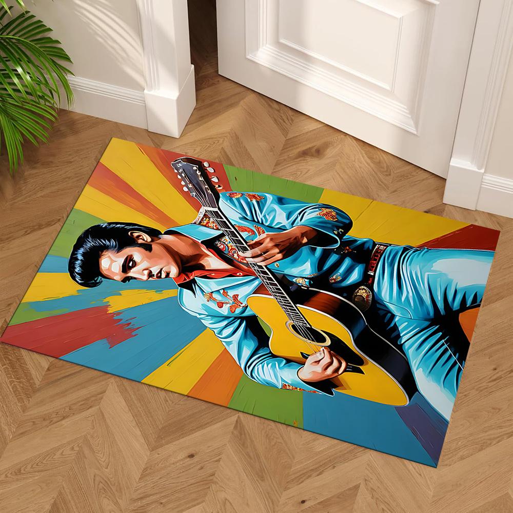 Elvis Presley Carpet Suitable for Decorate room Living Rooms Balcony Foyer Anti-slip Rug Office home decor Perfect Birthday/Christmas Gift Idea