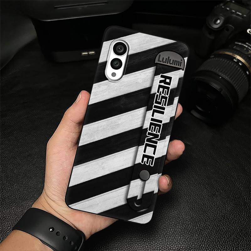 Geometry Anti-dust Phone Case For FCNT/Fujitsu Arrows N F-51C Kickstand Plain color Commerce Wristband Soft case Simple