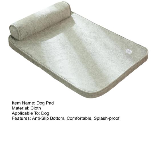 Large Dog Bed Anti-Slip Orthopedic Pet Pad with Removable Washable Cover Puppy Sleeping Cushion with Neck Support for Indoor Floor Small Medium Large