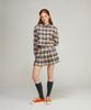 Kisserihe Wavy Check Pleated Skirt_Blue Yellow