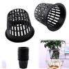 10Pcs Reusable Hydroponic Mesh Cover Hydroponic Planting Basket Plant Seedlings Planting Plastic Mesh Pot Garden Supplies