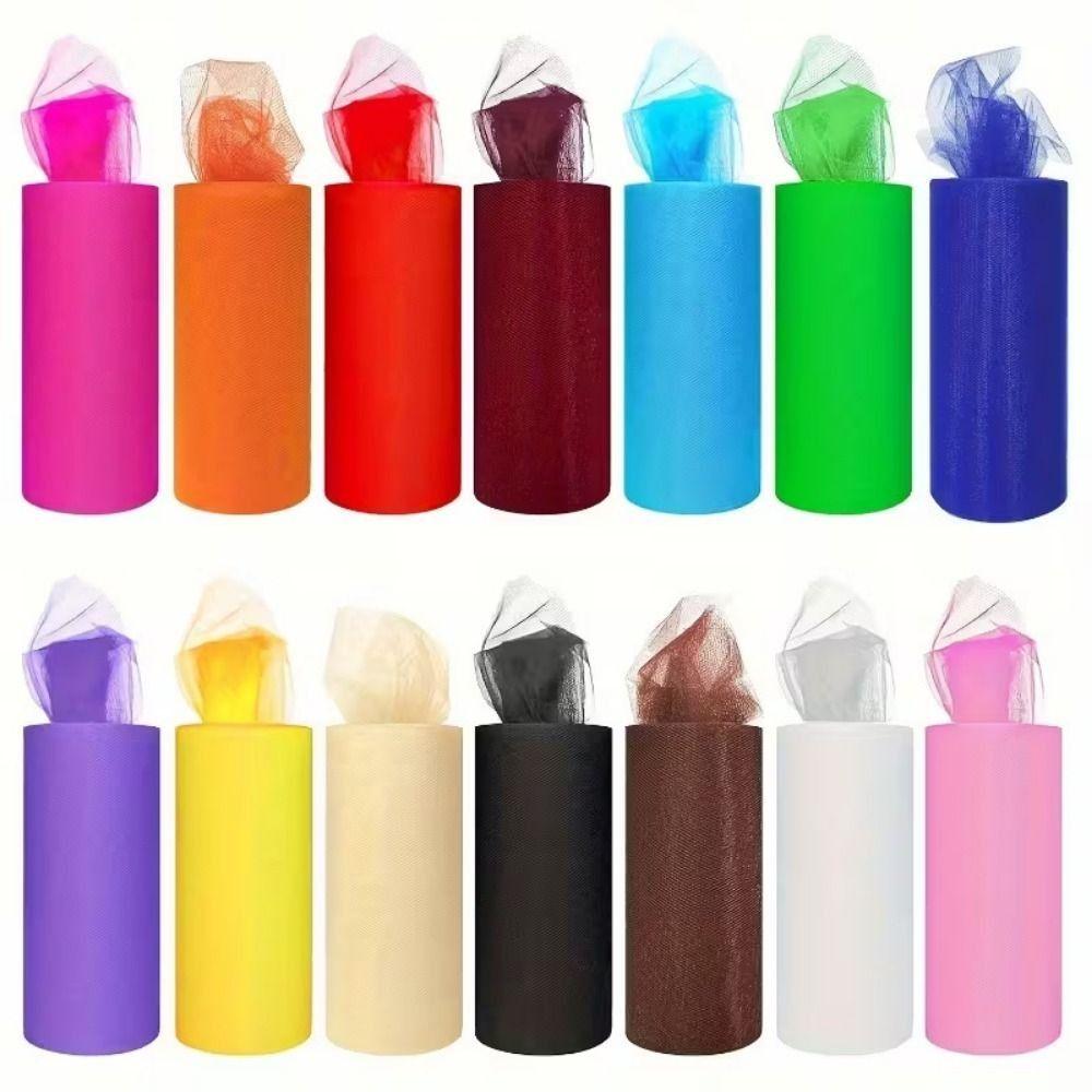 15/30cm Width Tulle Mesh Ribbon DIY Craft Tulle Fabric Ribbon Roll Netting Spool  Baby Shower