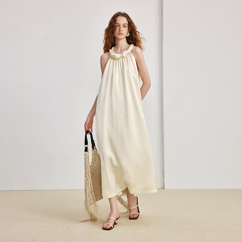 Waiwaiaiem Yy_French Sleeveless Halterneck Dress