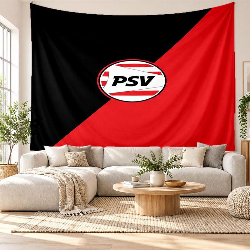 PSV Eindhoven FC Wall Tapestry, Soft Fabric Wall Hanging, Decorative Backdrop For Bedroom Home Wall Art
