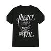 European Sizes Men'S Gothic Metal Band Graphic T-Shirt | Pierce The Veil Design with Skull & Rose Print, Black & White, Casual Round Neck,