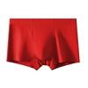 Plus Size Men's Spring and Summer Solid Color Antibacterial Breathable Non Mark Mid Waist Flat Angle Underwear