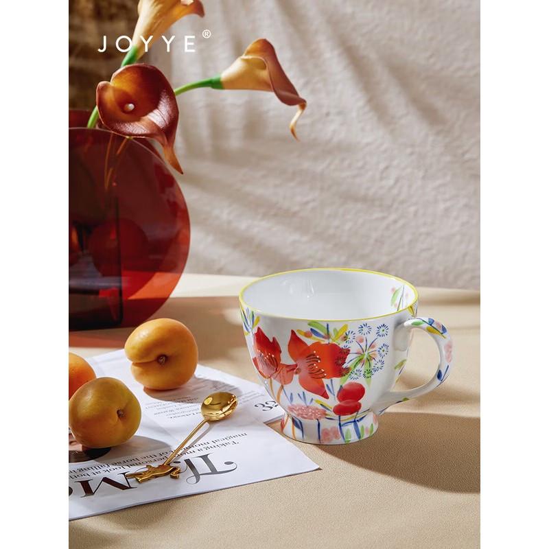 JOYYE Flower Wish Ceramic Mug with Handle
