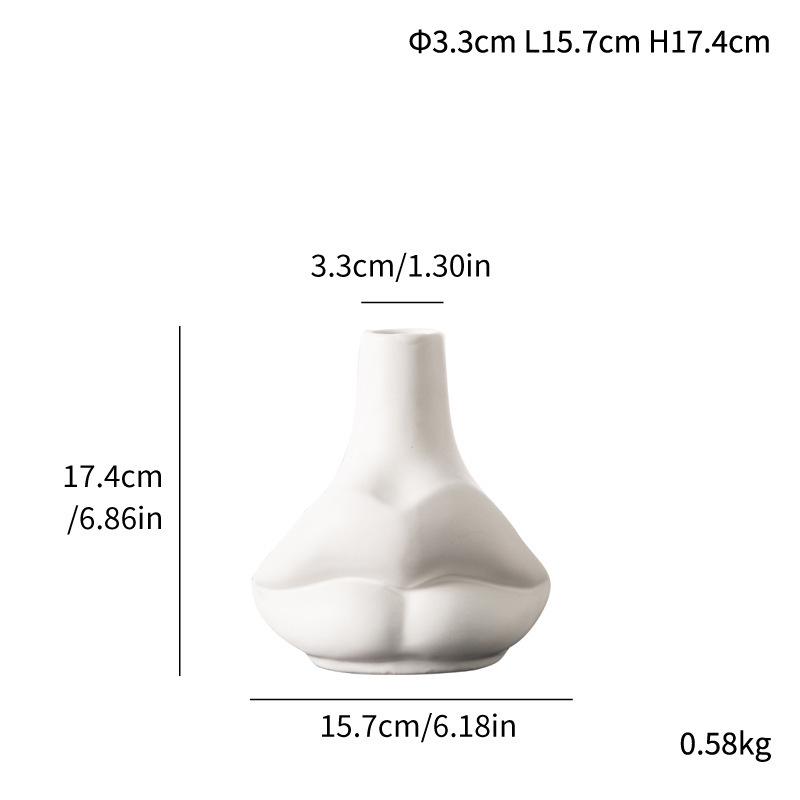 Nordic Decorative Ceramic Feng Shui Hydroponic Vase - Large Flower Ornament Holder
