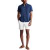 Polo Ralph Lauren Couleur Unie Poney Brodé Simple Boutonnage Ample Manches Courtes Chemise Homme chemises Bleu Foncé MNPOWOV1N820042-410