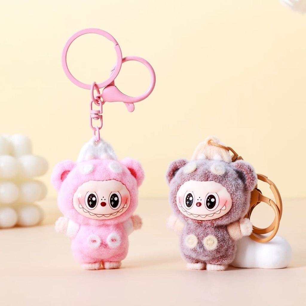 Labu Plush Keychain Cute Overalls Cartoon Bags Pendants Accessories Gifts