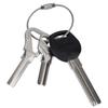 10 Pcs Stainless Steel Wire Keychains Luggage Label Loop Cables Key Rings Loop
