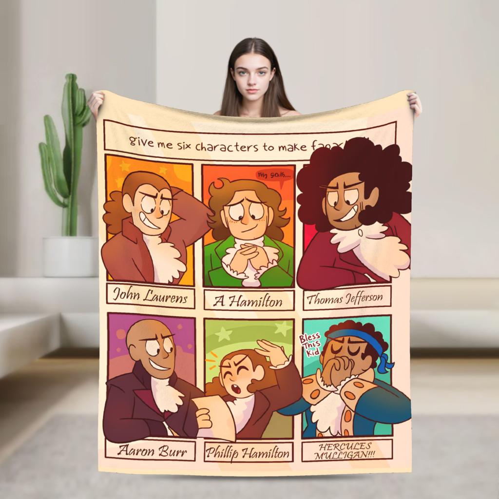Hamiltons the Musical Blanket Quality Warm Soft Bedding Throws Winter Picnic Couch Chair Funny Bedspread
