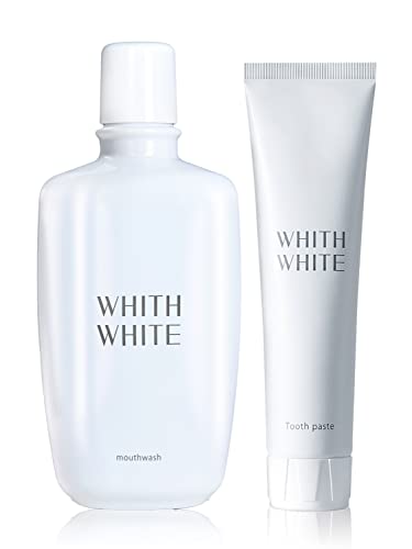 

[See the dirt removed] WHITH WHITE Mouthwash [Refreshing Flavor] Hypoallergenic Dental Care Kit for Bad Breath, 300ml + 120g