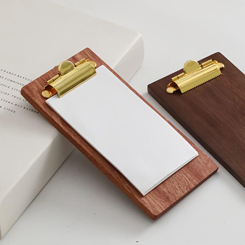 Universal Receipt Holders Multifunctional Wooden Menu Holder Memo Menu Clip  Office Supplies