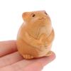 Roztomilá dřevěná malá ozdoba myši Domácí dekorace Retro Mini vyrobené malé figurky myši Dřevěné sochy Řezba Řezbářství Ornament