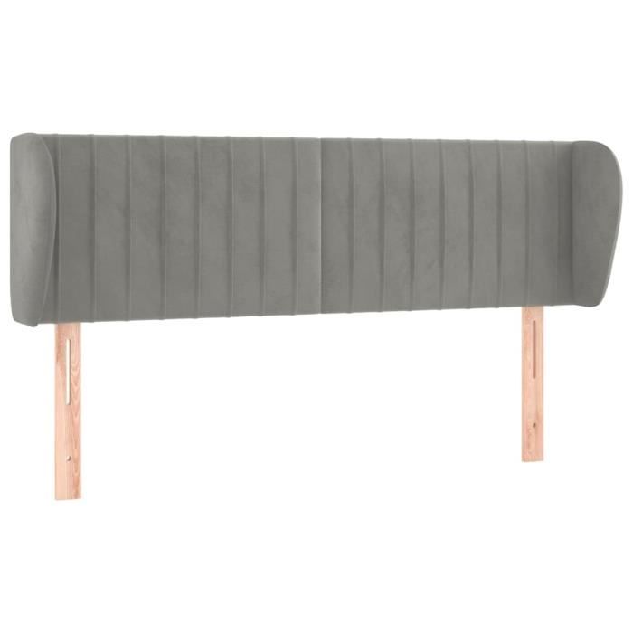 VidaXL Headboard with Ears Light Grey 147x23x78-88 Cm Velvet3117430