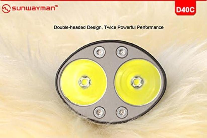 Sunwayman 2x18650 de Sunwayman D40C-2000 Lumeni-Lanternă cu două capete-Utilizează