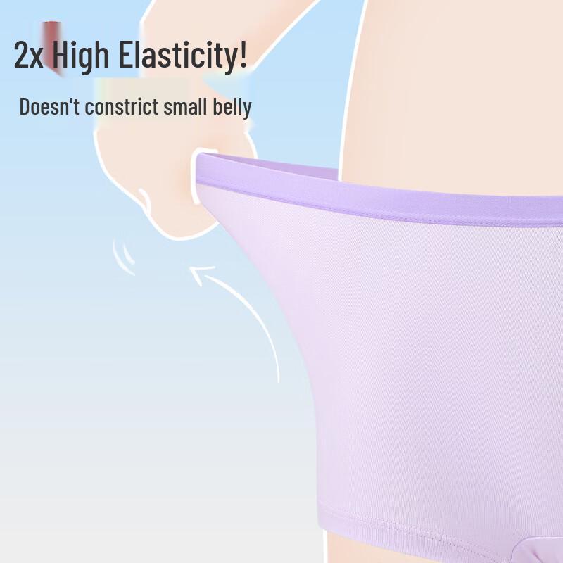 Girls  Antibacterial Silk Crotch Cartoon Boxer Briefs 130