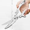 Heavy-Duty Kitchen Shears with Spring-Loaded Handle, Stainless Steel Poultry Scissors for Chicken Fish Ribs, 6-in-1 Multi-Tool with Bottle Opener &