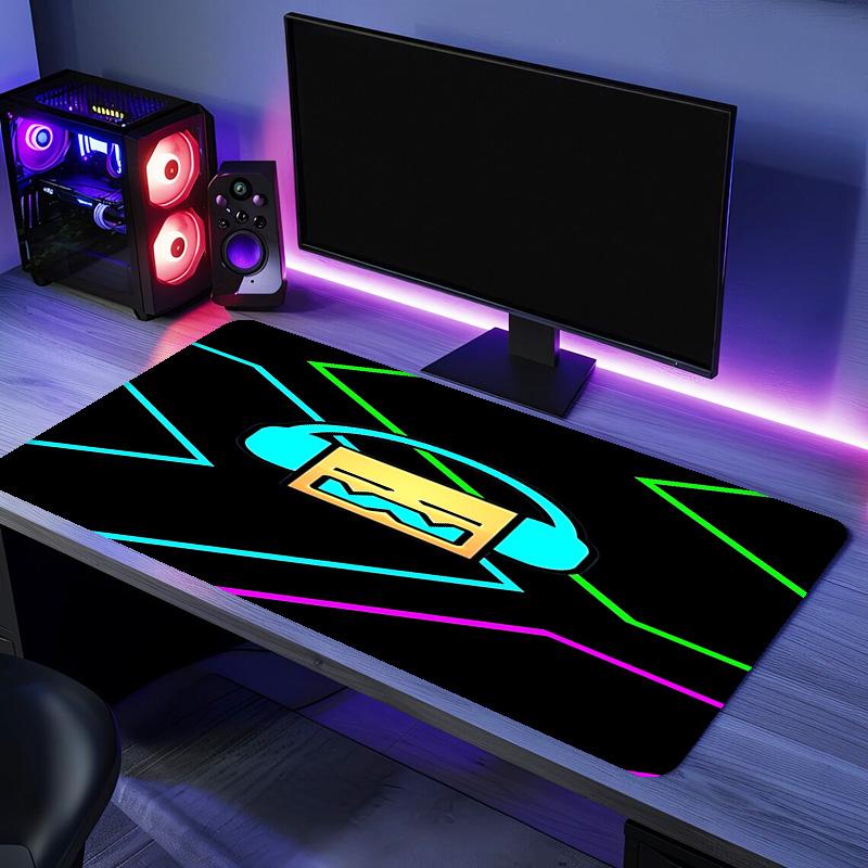 Geometry Dash1 Mouse Pad - Non-Slip Rubber Base, Smooth Surface for Work,Gaming,Office,And Home Use, Desk Mouse Pad