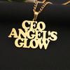 Customized Names Pendant Necklace Stainless Steel Personalized Jewelry Cuban Thick Chain for Men Women Detachable Necklace Gift
