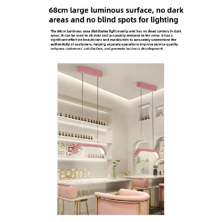 New 48W Half Moon LED Eyelash Lamp Nail Beauty Eyelash Chandelier, 2700K-5600K3 Color Arbitrarily Adjustable Dimming Beauty Lamp
