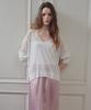 CITTA Sheer Deep V-Neck Knit_Ctk272(Ivory)