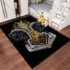 Ornate abstract design golden elegance carpet Yoga living room room decor children's crawling mat doormat area rug