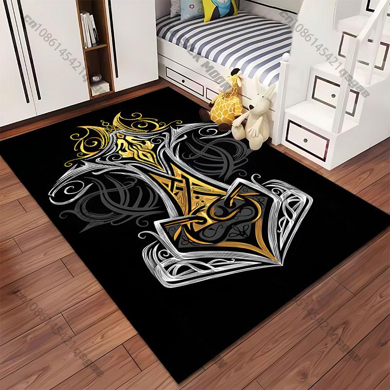 Ornate abstract design golden elegance carpet Yoga living room room decor children's crawling mat doormat area rug