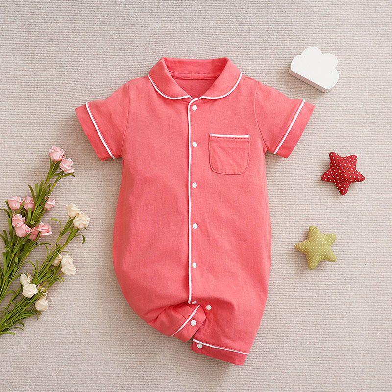 Infant and Toddler Cotton Pajamas, Class A, Spring and Autumn, Unisex Baby Home Wear, Long-Sleeve Romper, Baby Clothing Lt223S031 Raspberry Red (Cotton) 80
