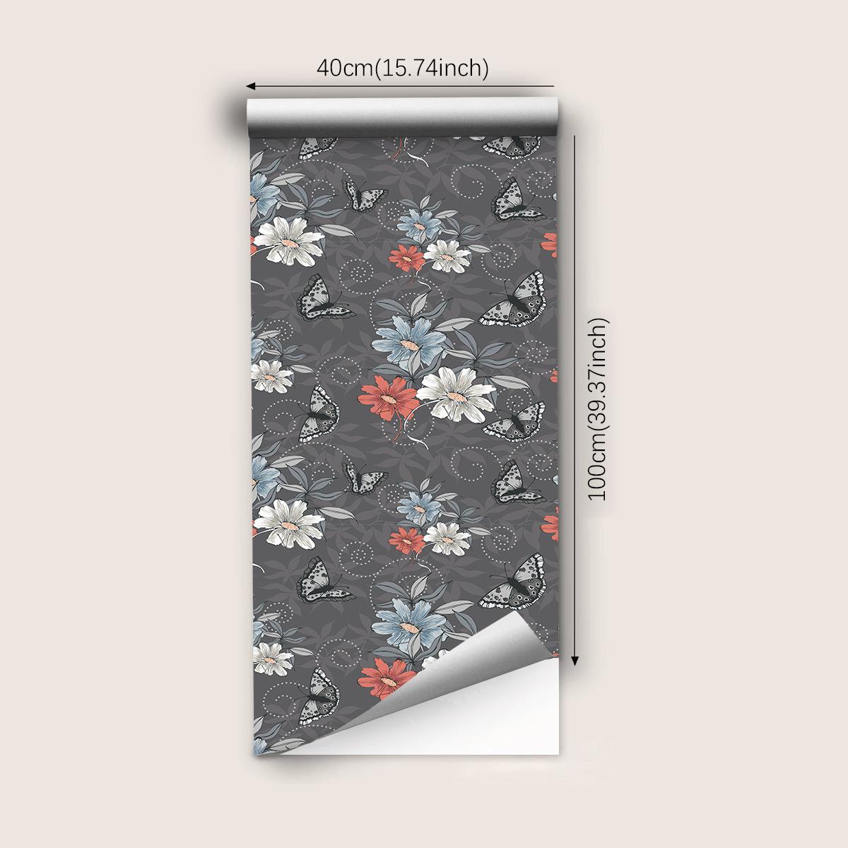 

Самоклеящиеся обои 3D цветок растение нетканый материал толстые обои спальня гостиная телевизор фон наклейки на стену 40cmX100cm