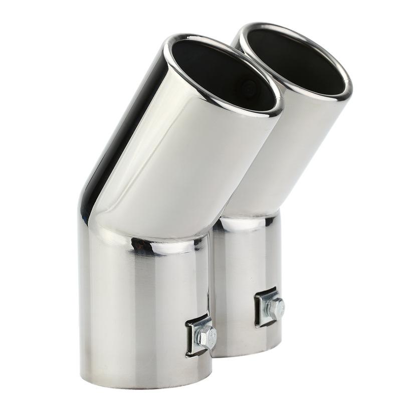 Muffler Tips For VW Golf 4 Bora Jetta Car Exhaust Tail Pipe Dual Pipes Stainless Steel Exhaust Tailpipes