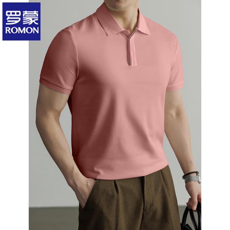 ROMON Men s Anti-Wrinkle Short Sleeve Polo Shirt 3XL