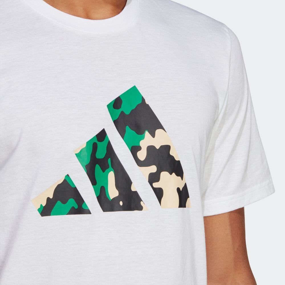 Adidas Logo Print Minimalist Short Sleeve T-Shirt Men Tops White IB8259