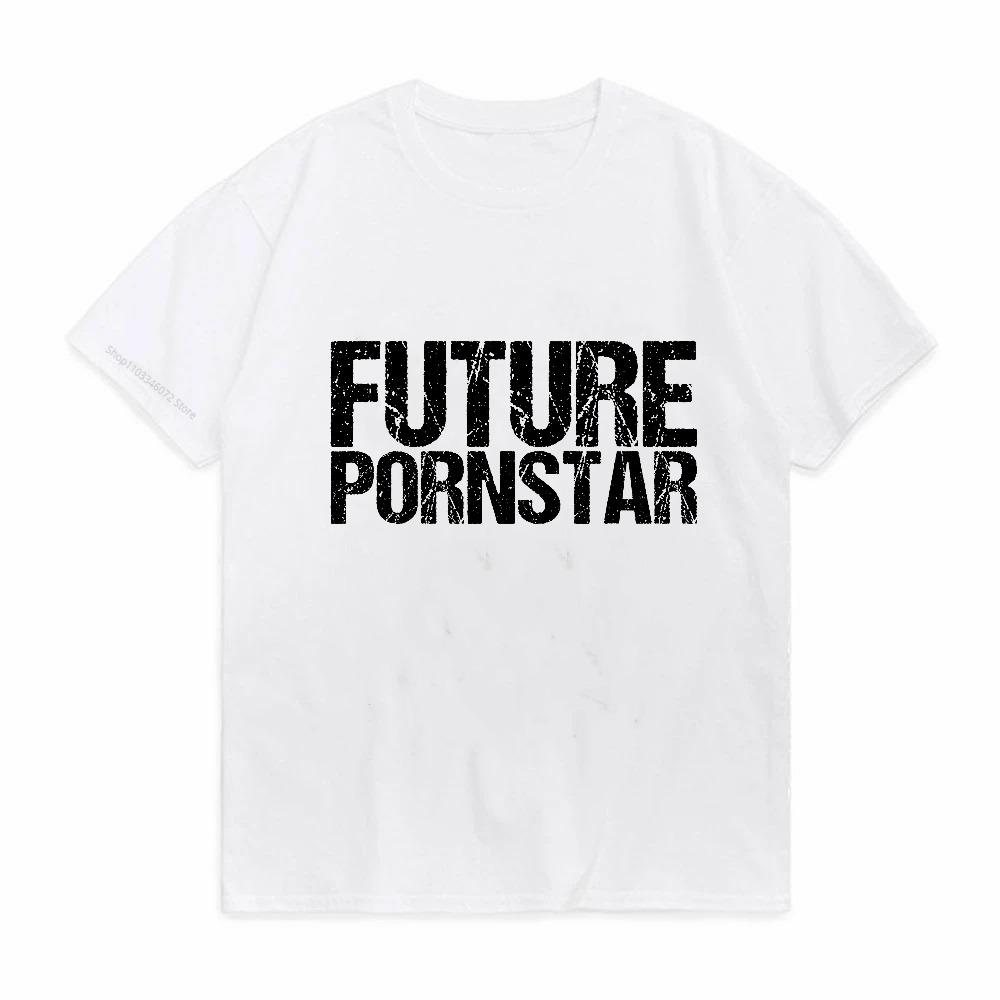 Future Pornstar T-Shirts für Herren lässiges Sport-T-Shirt mit Rundhalsausschnitt und kurzen Ärmeln Oberteil Baumwolle Herren T-Shirts