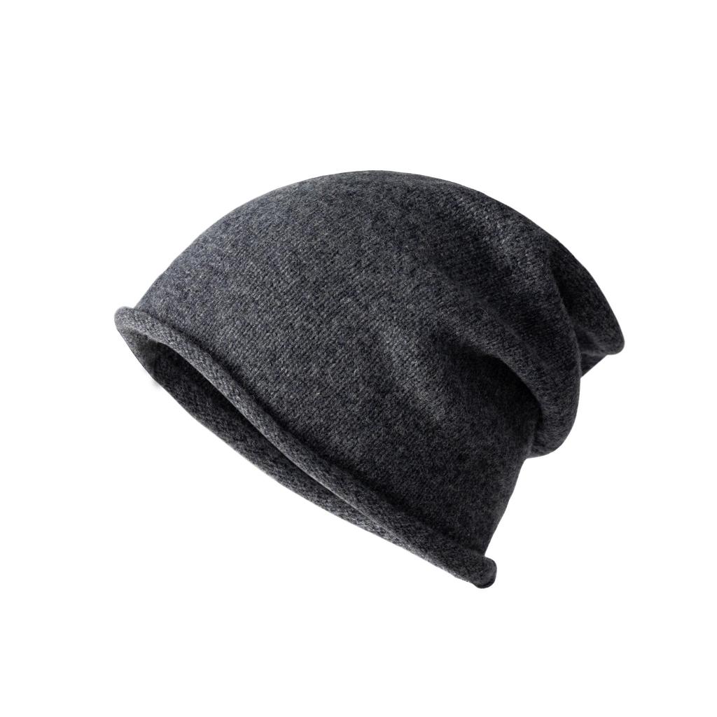 Solid color 100% wool cold hat women's pile hat spring and autumn hat high-end knitted hat warm wool hat