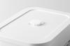 Yamazaki Frozen Rice Container Valve with Airtight Sealed Lunch Box L White Tower Bento Box with Elastic Band and Dishwasher Safe 10637 &
