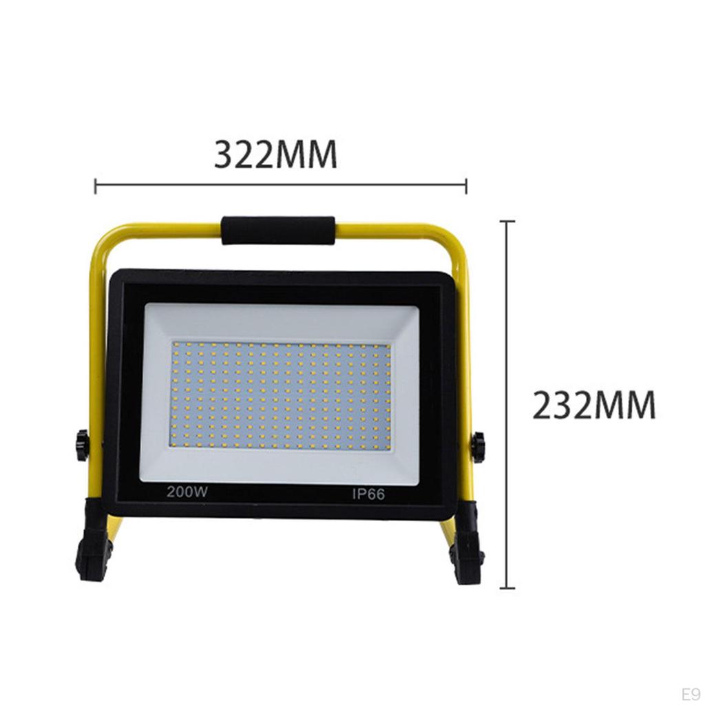 LED Security Light Waterproof Portable Floodlights for Garage Garden Stadium Yellow 100W