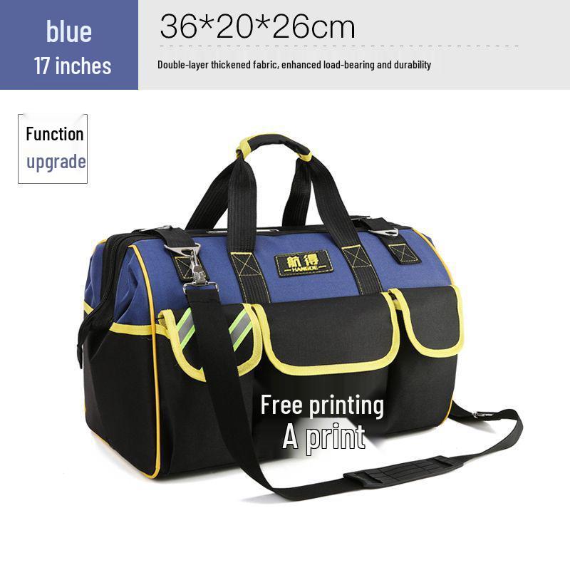 Large Canvas Electrician Tool Bag – Multifunctional Handheld for Repair, Installation, Woodworking, and Construction