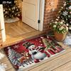 Christmas Snowman Doormat, Non-Slip and Washable Indoor/Outdoor Entry Mat, Christmas Party Decorative Rug, Home Decor