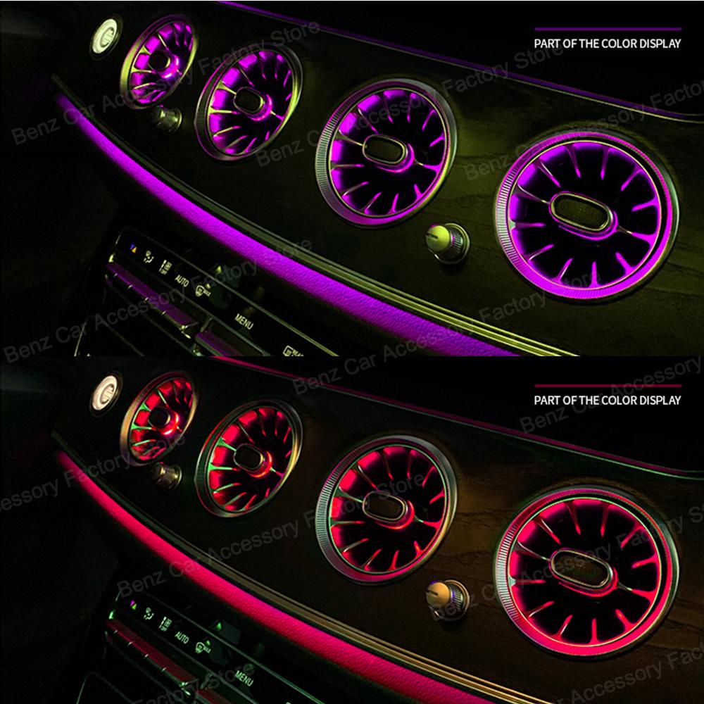 2025 Hot Racing Grills 64 Colors LED Air Vents 3D Rotating Tweeter Speaker For Mercedes Benz W213 E-Class Coupe AMG E43 E53 E250