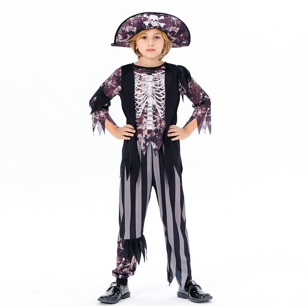 Halloween Pirate Stage Costume Cosplay Trick or Treat Set Unisex Swashbuckling Adventure Outfit Complete Role Play Prop Dress Up