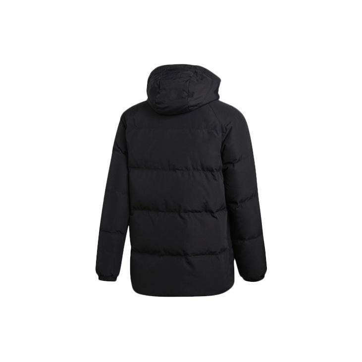Adidas Jachetă Originală Clover Badge Casual Sport Caldă cu Glugă, Puf pentru Bărbați, Îmbrăcăminte Exterioară Neagră DP8562