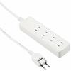 ELECOM Power Tap Lightning Guard Swing Plug 4 Ports 2.5m White T-K1A-2425WH