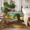 Anti‑Slip Crystal Velvet Floor Rug, Amazing World of Gumball Design Carpet for Indoor Living Bedroom Home Decoration