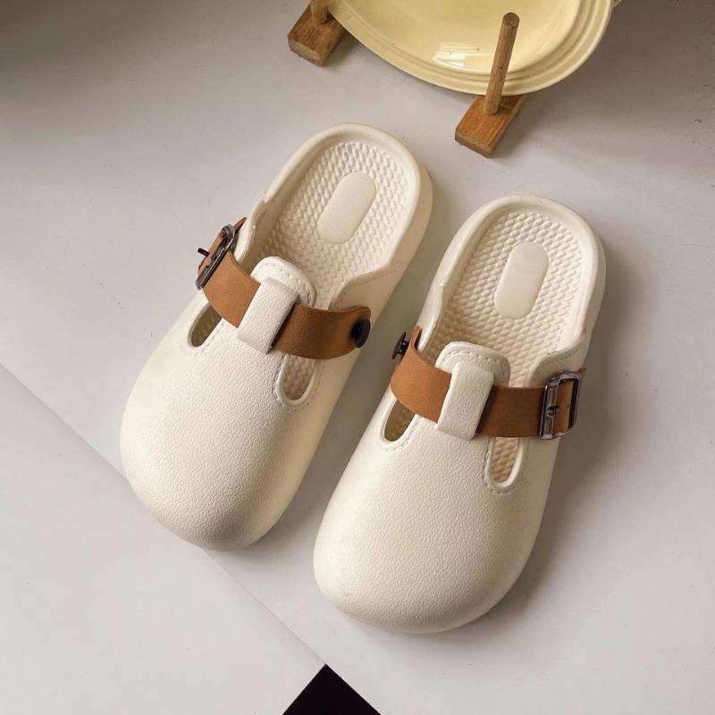

Spring and summer women s outer wear new bag head cool slippers women s versatile half-drag light lazy soft-soled half-pack shoes 36-37 (one size smaller)